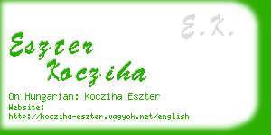 eszter kocziha business card